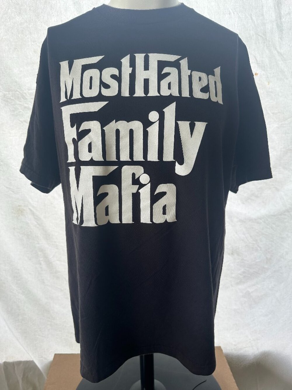 Most Hated Family Mafia Men's Black T Shirt Size XL Made in Guam Cotton